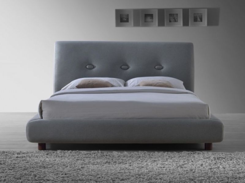 Time Living Sache 5ft Kingsize Grey Fabric Bed Frame