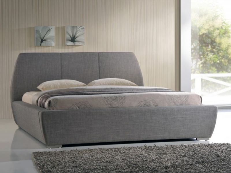Time Living Naxos 5ft Kingsize Grey Fabric Bed Frame