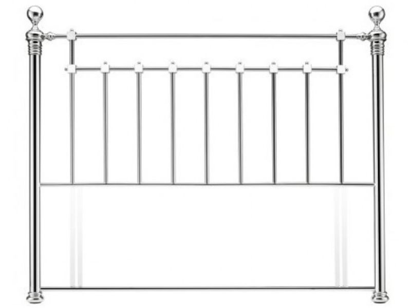 Time Living Edward 5ft Kingsize Chrome Metal Headboard