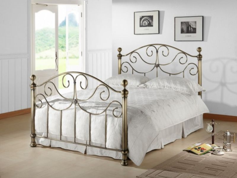 Time Living Victoria 5ft Kingsize Brass Metal Bed Frame