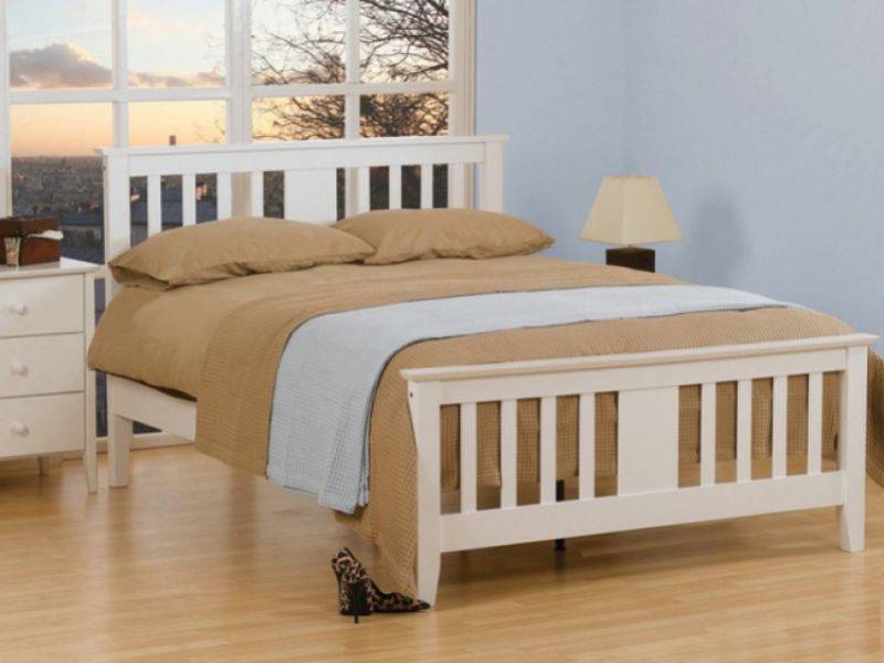 Sweet Dreams Kestrel 5ft Kingsize White wooden Bed Frame