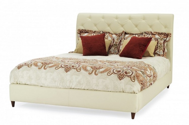 Serene Furnishings Leather Beds, Cream Leather Bed Frame