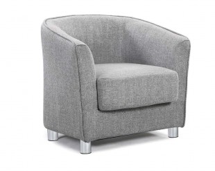 Sleep Design Endon Light Grey Fabric Tub Chair by UK Bed Store