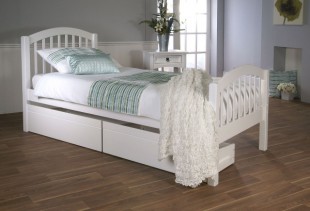 Limelight Despina 3ft Single White Wooden Bed Frame With