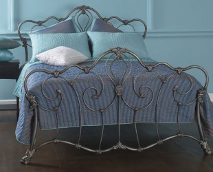 OBC Athalone 6ft Super Kingsize Silver Patina Metal Headboard by Original Bedstead Company