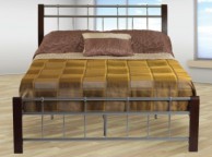 Sweet Dreams Sandpiper 5ft Kingsize Dark Legs Silver Metal Bed Frame Thumbnail