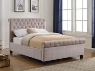 Flair Furnishings Lola 5ft Kingsize Mink Fabric Bed Frame Thumbnail