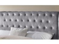 Flair Furnishings Lola 5ft Kingsize Silver Fabric Bed Frame Thumbnail