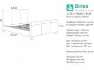 Birlea Hudson 4ft6 Double Grey Fabric Bed Frame Thumbnail