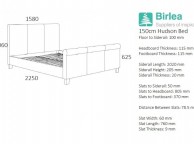 Birlea Hudson 5ft Kingsize Grey Fabric Bed Frame Thumbnail
