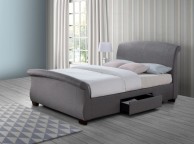 Birlea Barcelona 4ft6 Double Grey Fabric Bed Frame with 2 Drawers Thumbnail