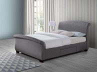 Birlea Barcelona 5ft Kingsize Grey Fabric Bed Frame with 2 Drawers Thumbnail