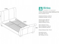 Birlea Barcelona 5ft Kingsize Grey Fabric Bed Frame Thumbnail