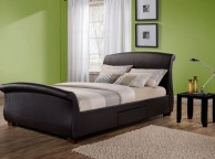 Birlea Barcelona 5ft Kingsize Brown Faux Leather Bed Frame with 2 Drawers Thumbnail
