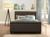 Birlea Hudson 4ft6 Double Brown Faux Leather Bed Frame Thumbnail