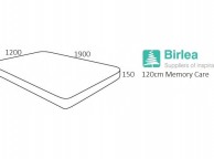 Birlea Memory Care 4ft Small Double Memory Foam Mattress Thumbnail