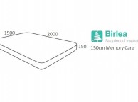 Birlea Memory Care 5ft Kingsize Memory Foam Mattress Thumbnail