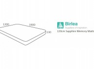 Birlea Sapphire Memory 4ft Small Double Memory Foam Mattress Thumbnail