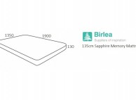 Birlea Sapphire Memory 4ft6 Double Memory Foam Mattress Thumbnail