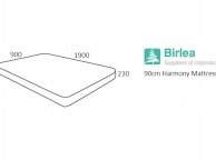 Birlea Harmony 3ft Single Memory Foam Mattress Thumbnail