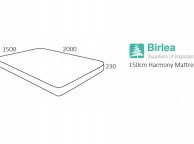 Birlea Harmony 5ft Kingsize Memory Foam Mattress Thumbnail