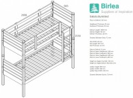Birlea Dakota 3ft Single Grey Wooden Bunk Bed Thumbnail
