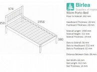 Birlea Porto 3ft Single Pine Wooden Bed Frame Thumbnail