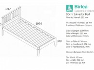 Birlea Salvador 3ft Single White Wash Wooden Bed Frame Thumbnail