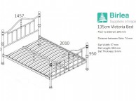 Birlea Victoria 4ft6 Double Black Nickel Metal Bed Frame Thumbnail