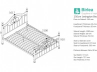 Birlea Lexington Black Nickel 5ft Kingsize Metal Bed Frame Thumbnail