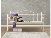 Birlea Torino 3ft Single Cream Metal Day Bed Thumbnail