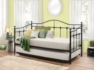 Birlea Torino 3ft Single Black Metal Day Beds Frame with Trundle Thumbnail