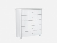 Birlea Aztec White Gloss 5 Drawer Chest Thumbnail