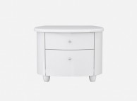 Birlea Aztec White Gloss 2 Drawer Nightstand Thumbnail