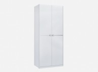 Birlea Aztec White Gloss 2 Door Wardrobe Thumbnail