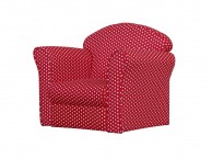 Kidsaw Red With White Spots Childrens Mini Armchair Thumbnail