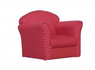 Kidsaw Red With White Spots Childrens Mini Armchair Thumbnail