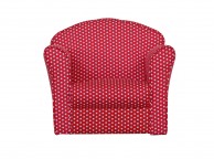 Kidsaw Red With White Spots Childrens Mini Armchair Thumbnail