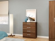 Birlea Lynx Walnut 4 Drawer Chest of Drawers Thumbnail