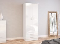 Birlea Lynx White Gloss 2 Door Combi Robe Thumbnail