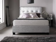 Kaydian Walkworth 6ft Super Kingsize Silver Velvet Fabric Ottoman Storage Bed Thumbnail