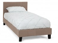 Serene Evelyn 3ft Single Latte Fabric Bed Frame Thumbnail