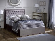 Limelight Rhea 4ft6 Double Plush Silver Velvet Fabric Ottoman Bed Frame Thumbnail