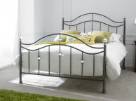 Limelight Cygnus 4ft6 Double Black Chrome Metal Bed Frame with Crystals Thumbnail