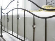 Limelight Cygnus 4ft6 Double Black Chrome Metal Bed Frame with Crystals Thumbnail