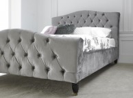 Limelight Phobos 5ft Kingsize Plush Silver Velvet Fabric Bed Frame Thumbnail