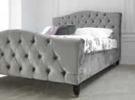 Limelight Phobos 4ft6 Double Plush Silver Velvet Fabric Bed Frame Thumbnail