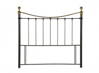 Serene Ethan Black with Brass 6ft Super King Size Metal Headboard Thumbnail