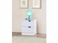 Birlea Paddington Bedside Table White and Oak Thumbnail