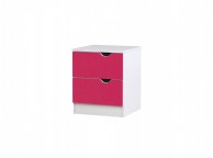 Birlea Paddington Bedside Table White and Pink Thumbnail